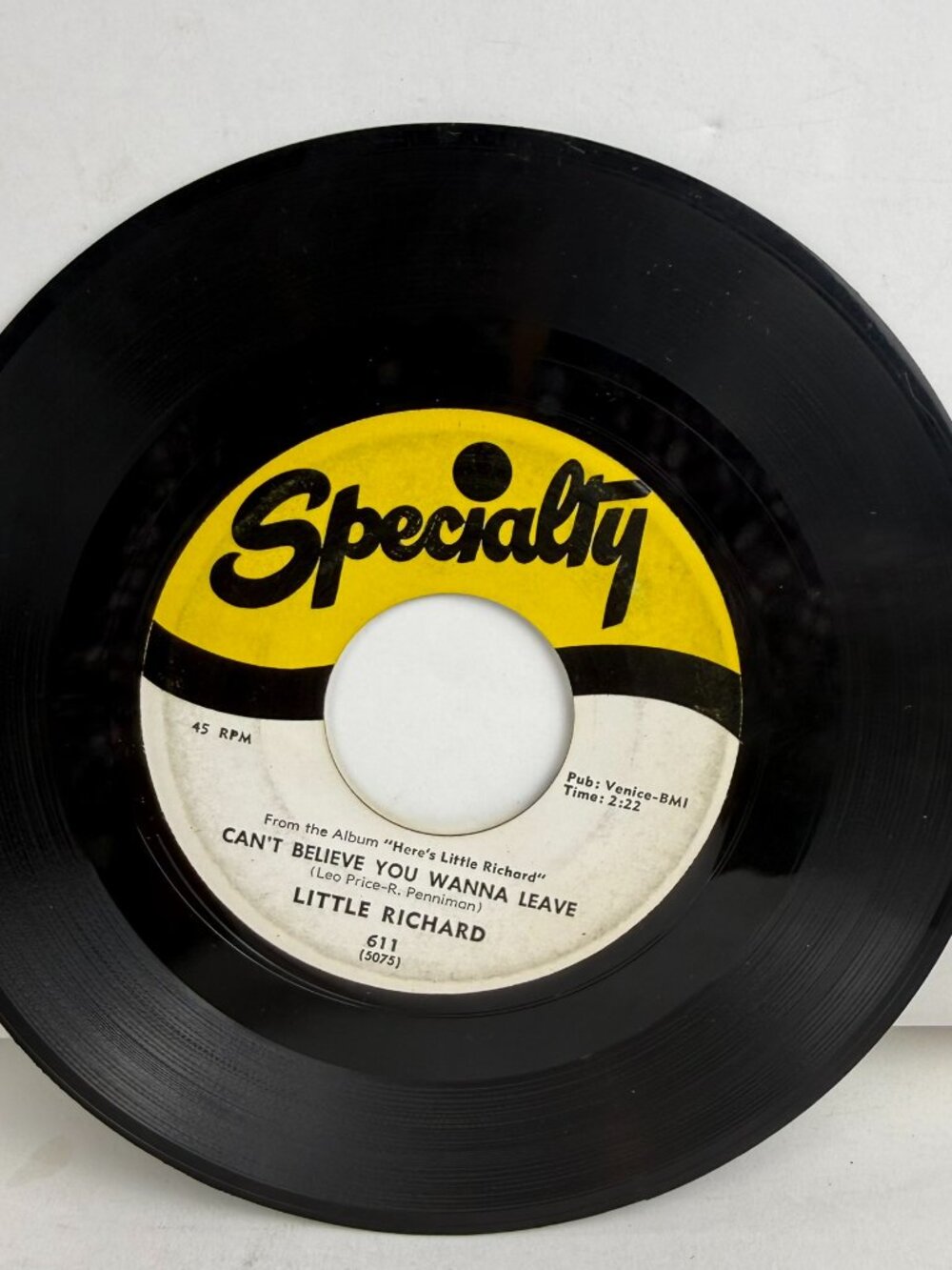 Little Richard Keep A Knockin'/Can't Believe You Wanna Leave 7" 45 RPM Specialty